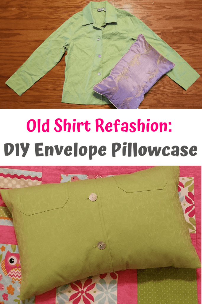 Old Shirt Refashion to DIY Envelope Pillow Cover