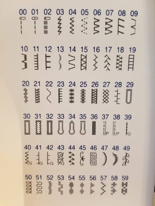 Brother CS6000i Stitch Guide