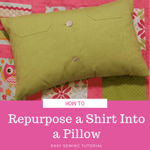 Shirt Refashion_ DIY Envelope Pillowcase