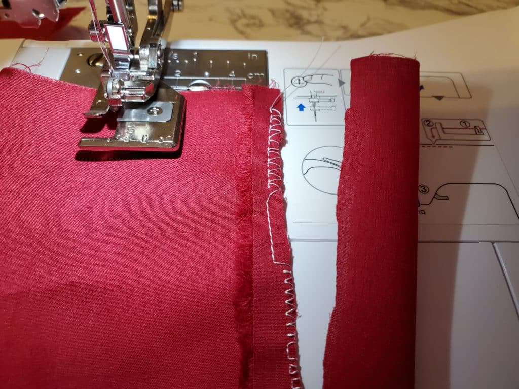 what side cutter stitches look like on fabric