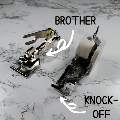 generic vs brother side cutter foot