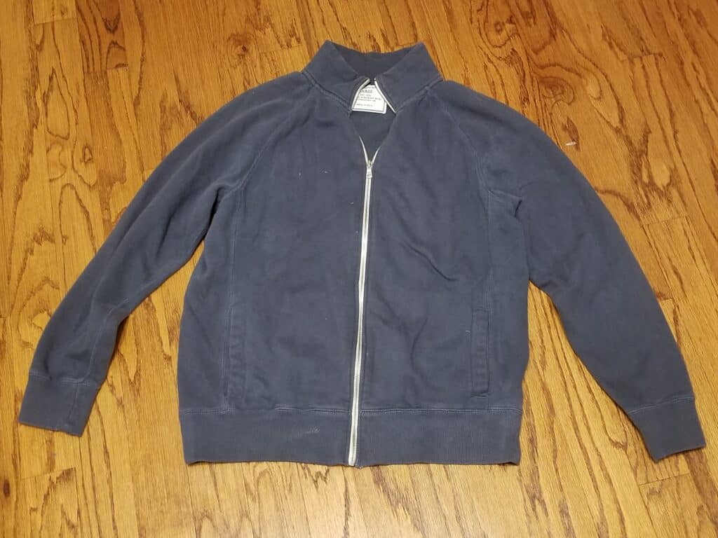 Old jacket before repurposing