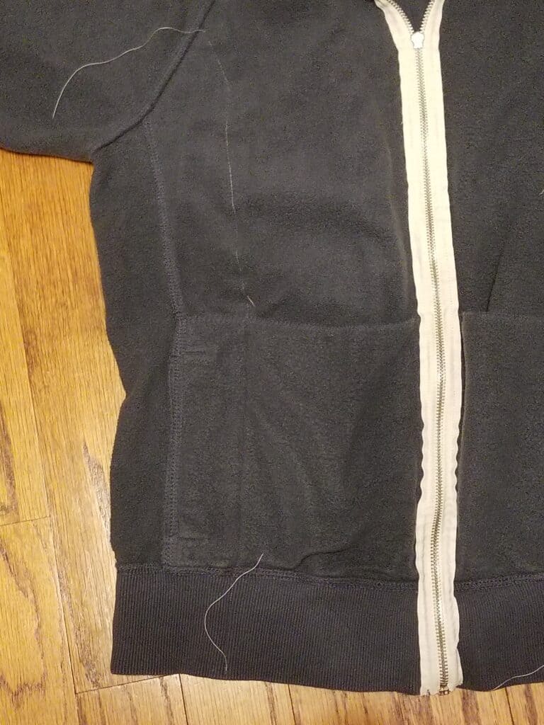 Sew up the sides of the old jacket