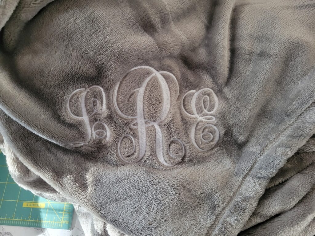 monogrammed blanket