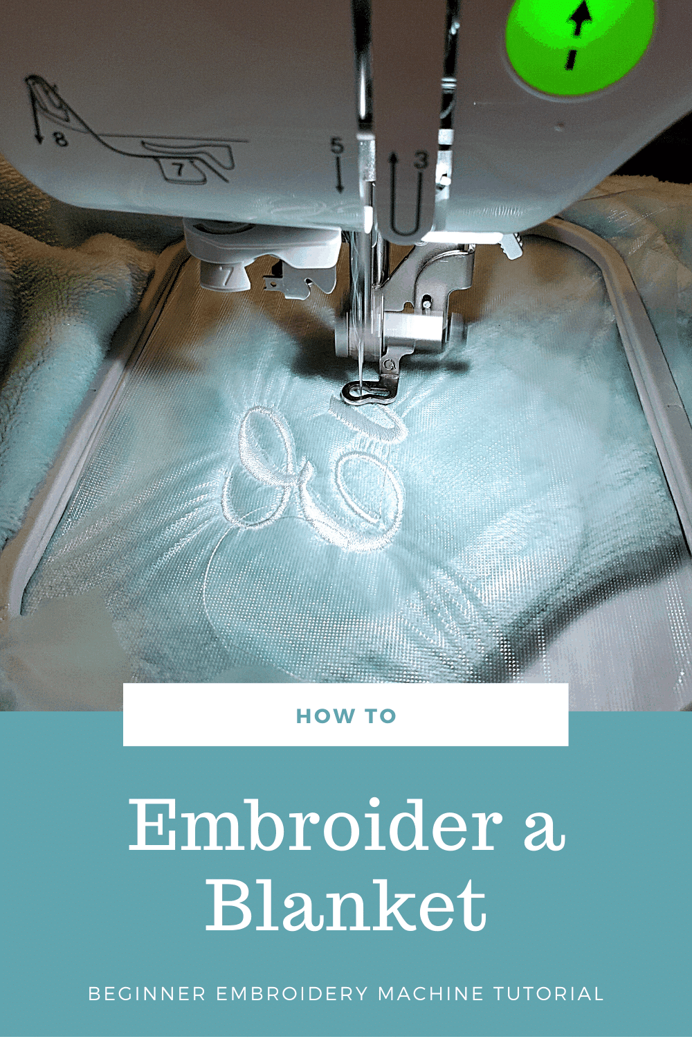 how to machine embroider a blanket