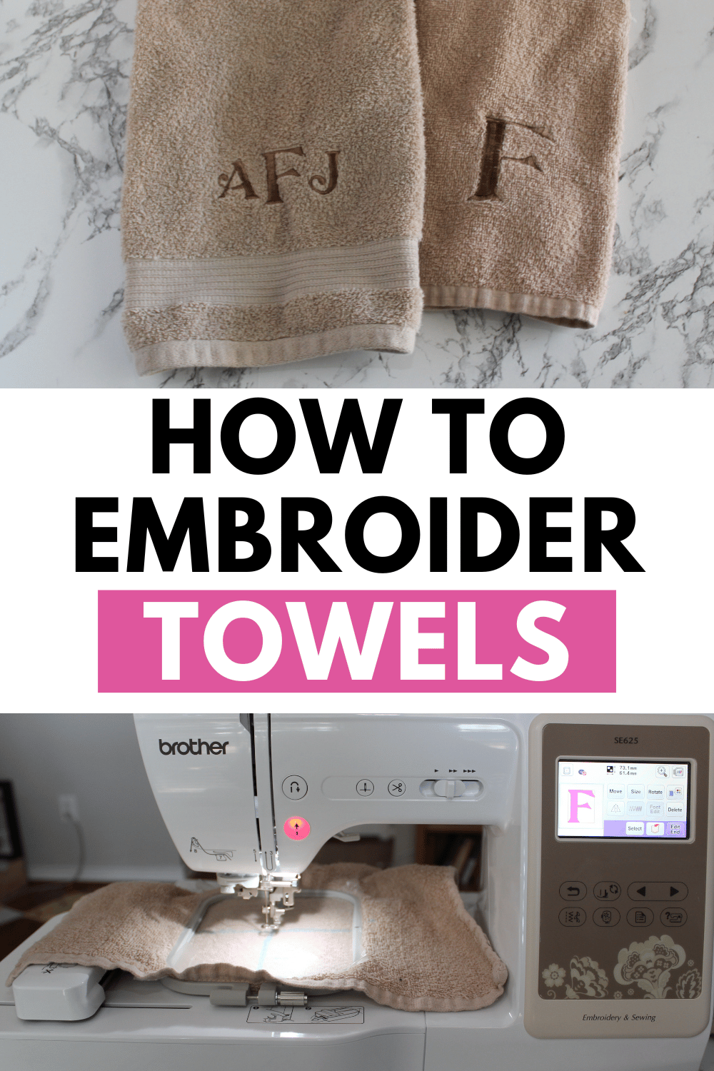 how to embroider towels