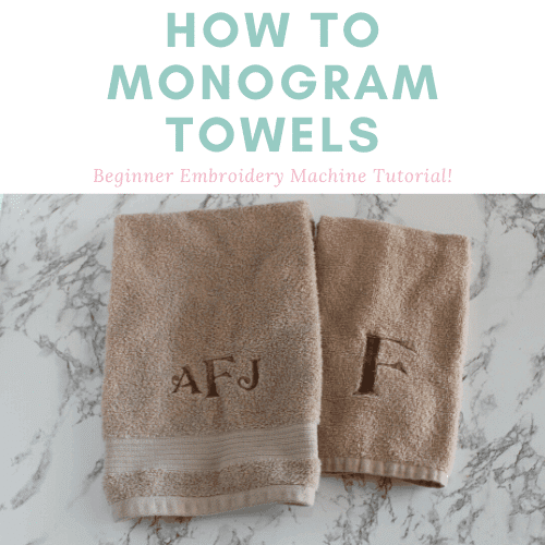 how to monogram terrycloth towels