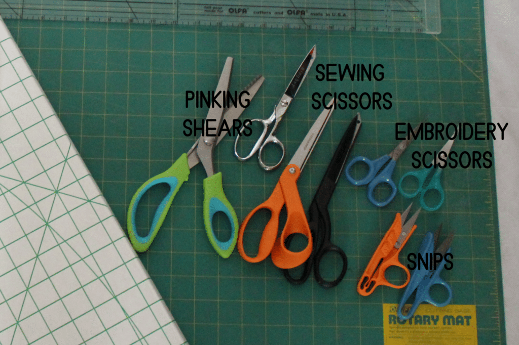 sewing scissors and shears as a sewing tool