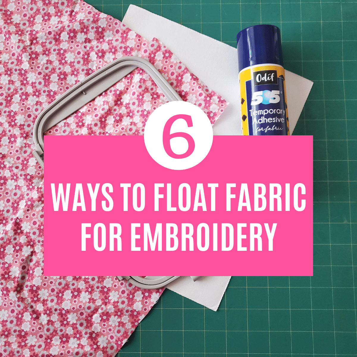 how to float fabric for machine embroidery