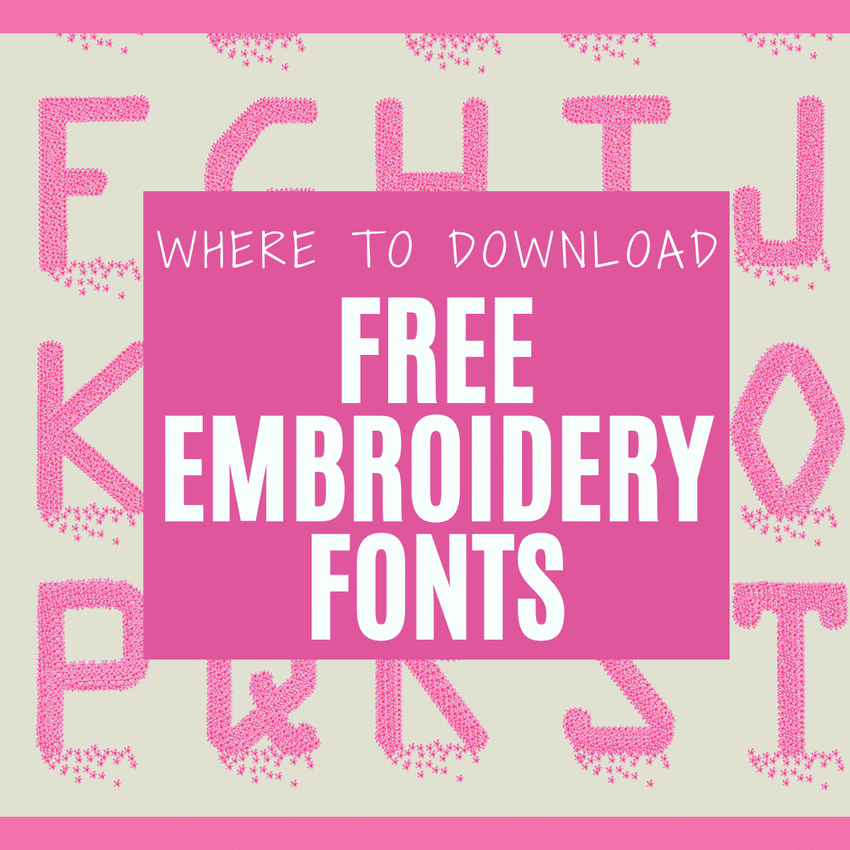 free embroidery machine fonts