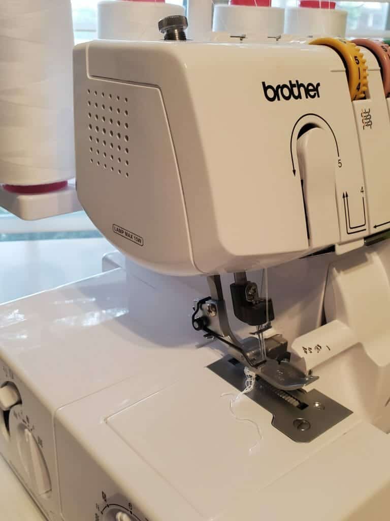 my serger before the thread cutter was added