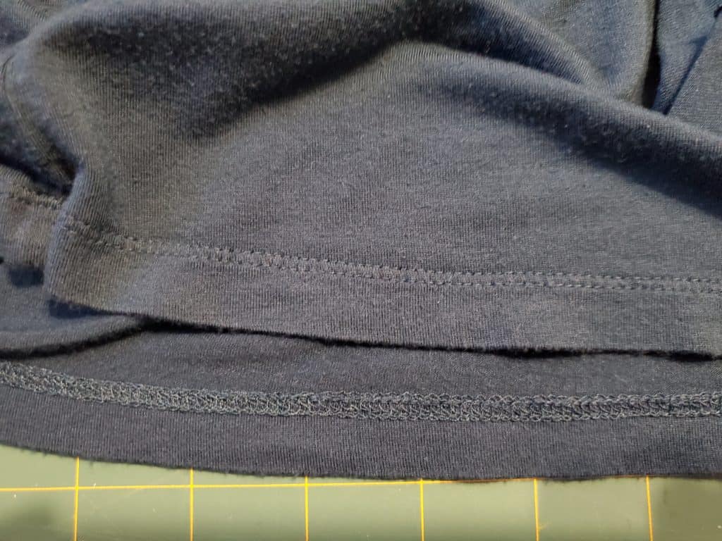 example of a coverstitch on a serger