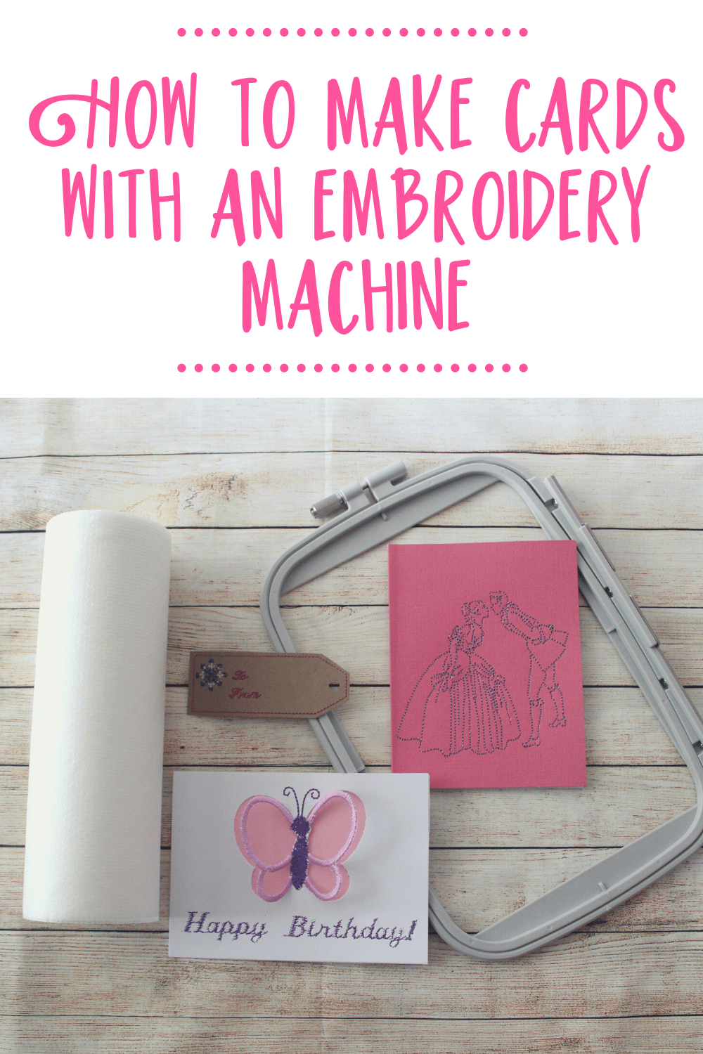 machine embroidery on cardstock