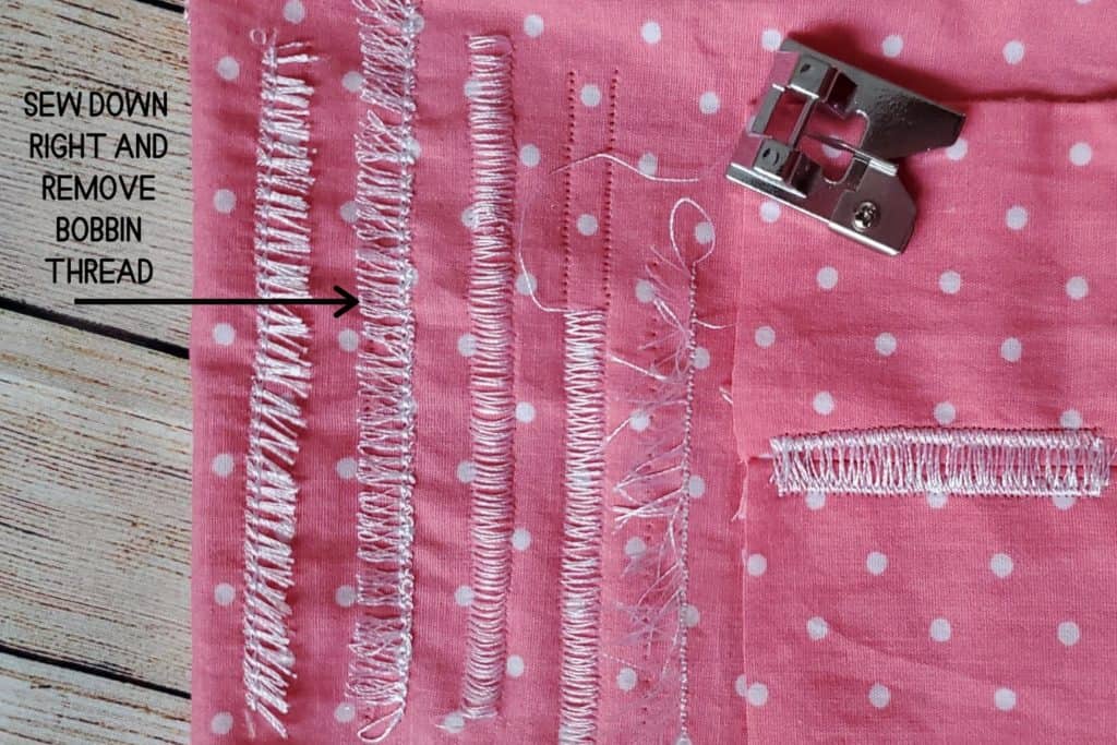 Sew Down Right and Remove Bobbin Thread