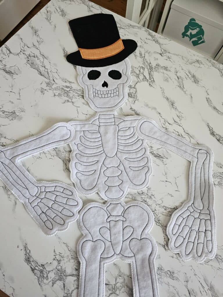 skeleton embroidery design