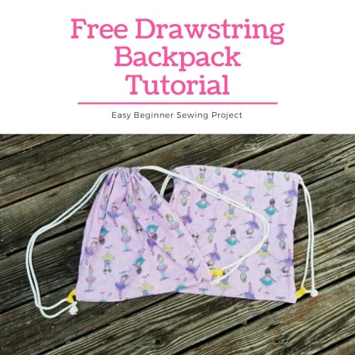 Free drawstring backpack tutorial