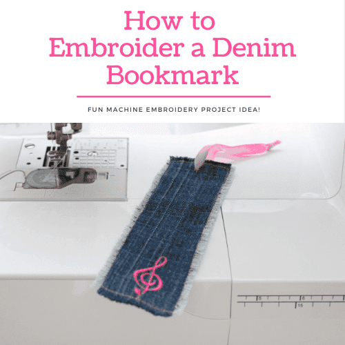 How to Embroider a Denim Bookmark