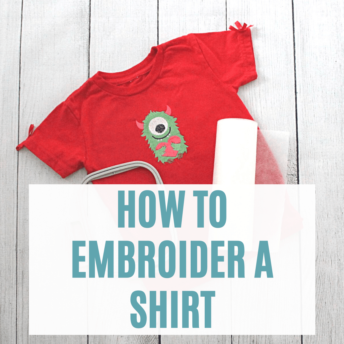 how to machine embroider a t-shirt