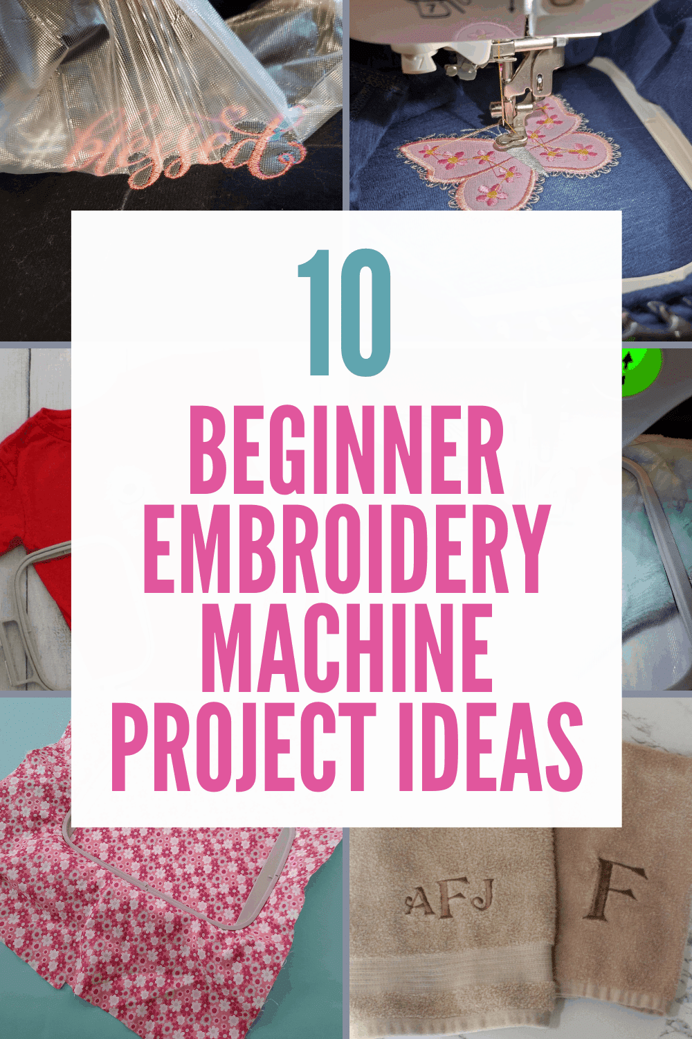 10 Easy Beginner embroidery Machine Projects