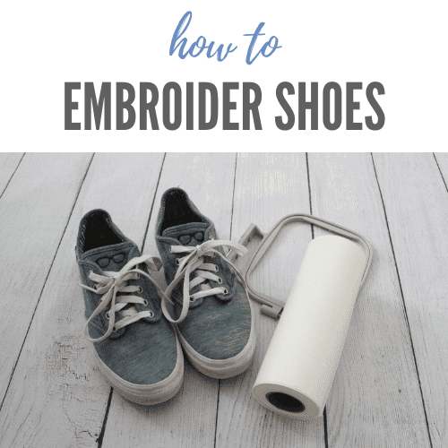 how to machine embroider a shoe