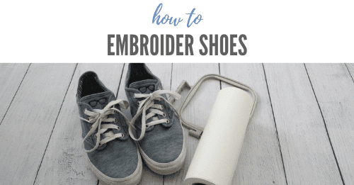 how to machine embroider a shoe