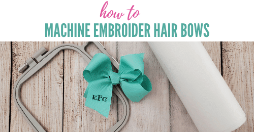 how to embroider hair bows