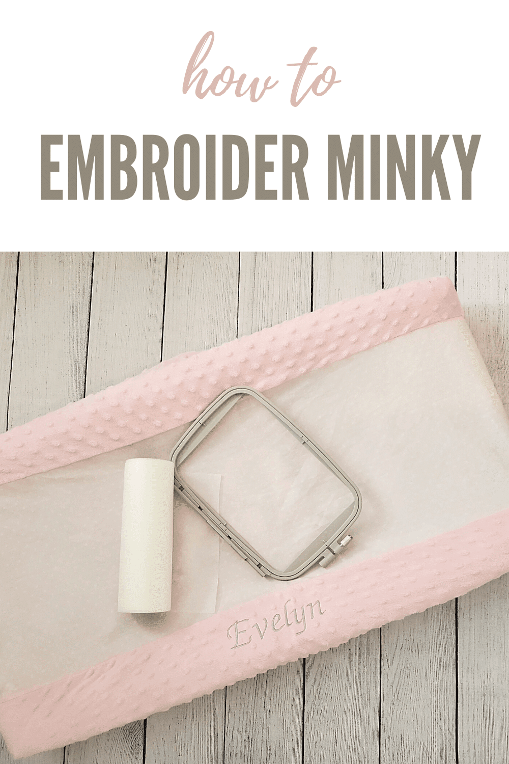 machine embroidery on minky fabric