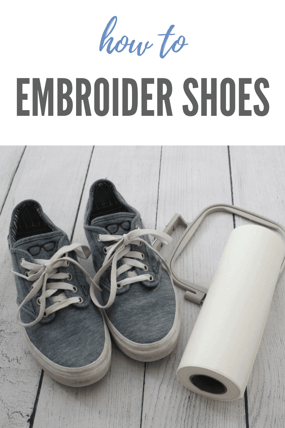 how to machine embroider a shoe