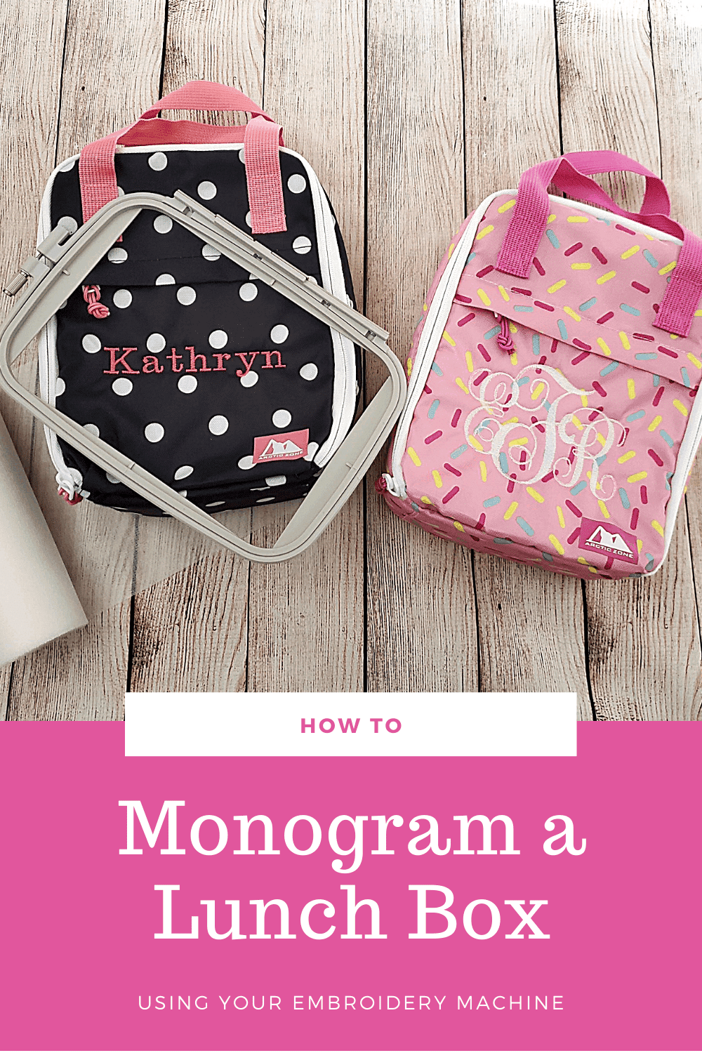 How to monogram a lunch box