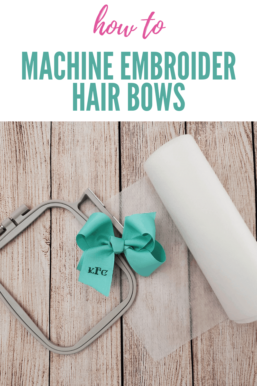 how to monogram hair bows