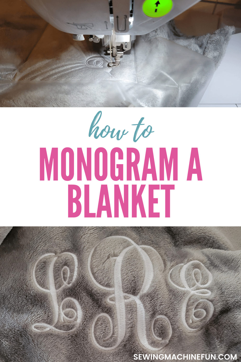 how to embroider a name on a blanket