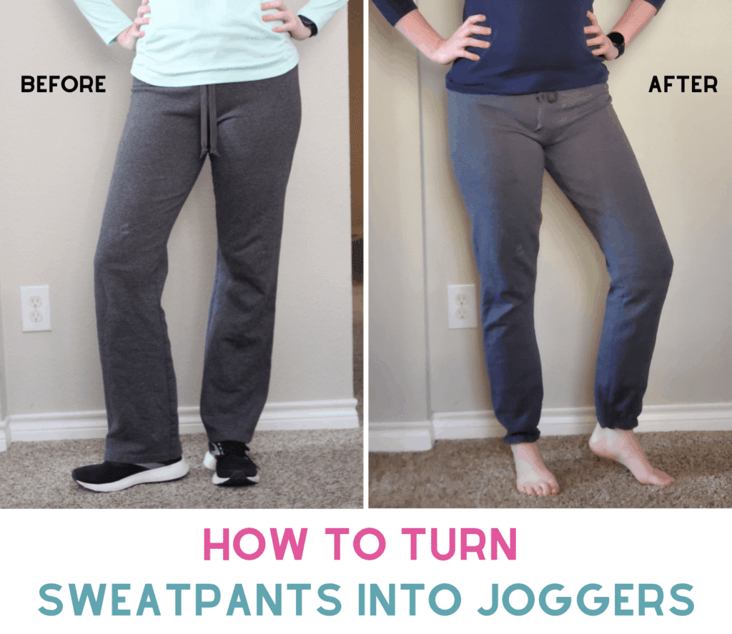 how to sew joggers from wide sweatpants