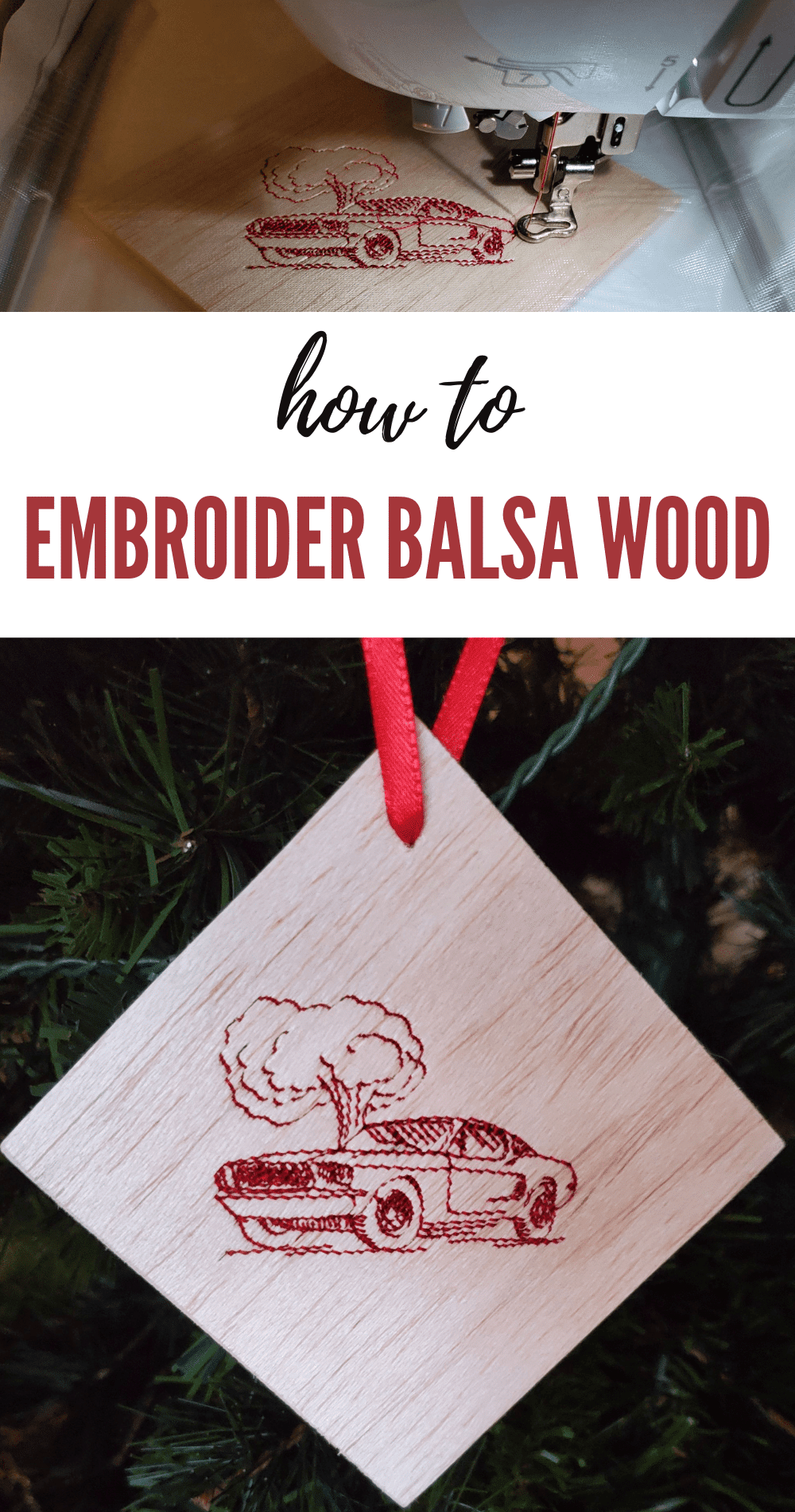 how to embroider balsa wood