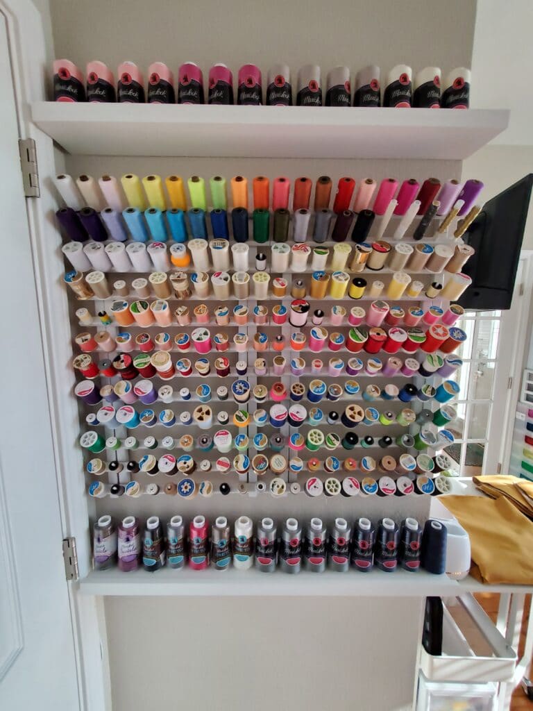 the most awesome thread holder organization idea!