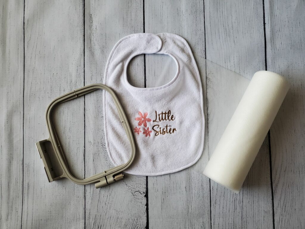 embroidered baby bib gift idea