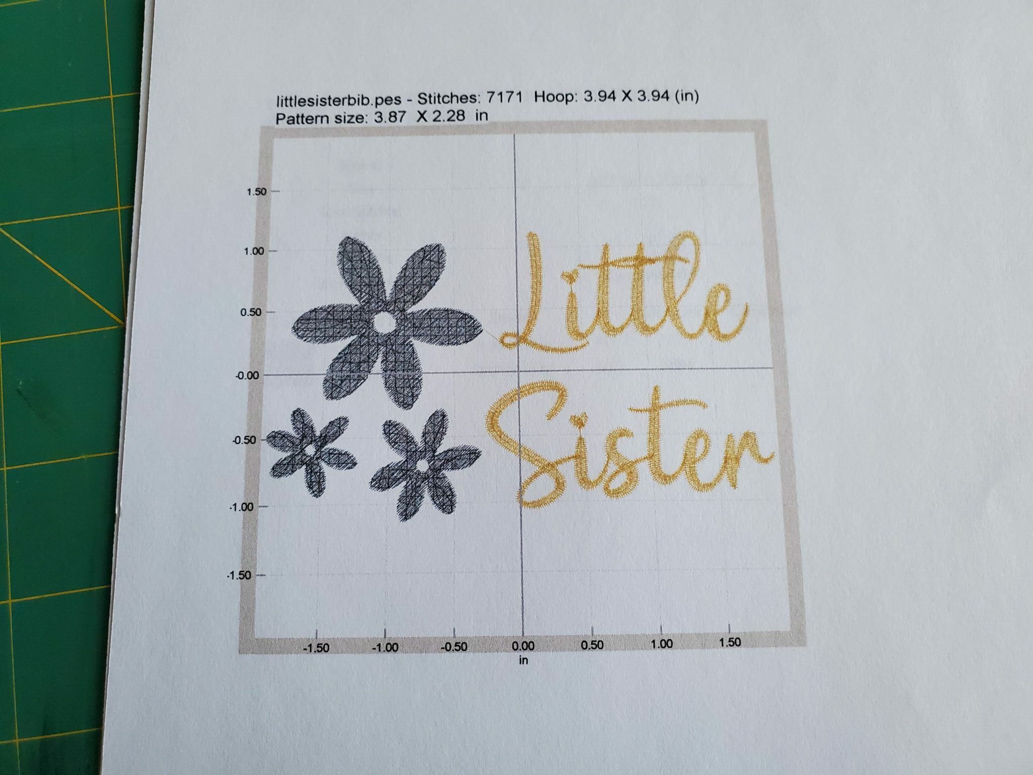 print a template to help line up design