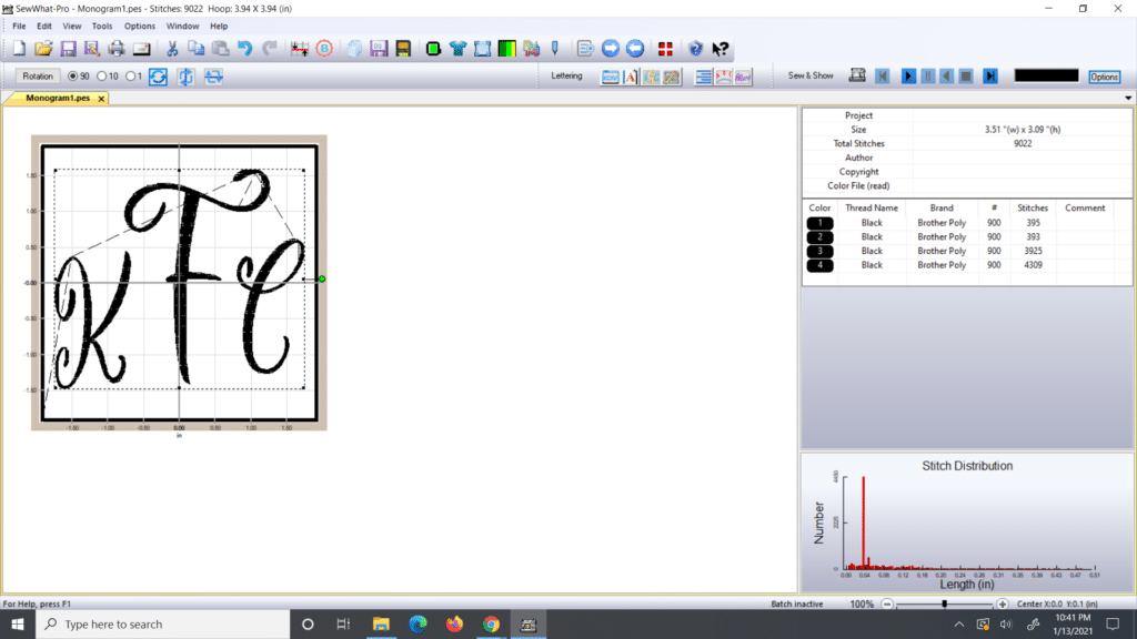sew what pro monogram