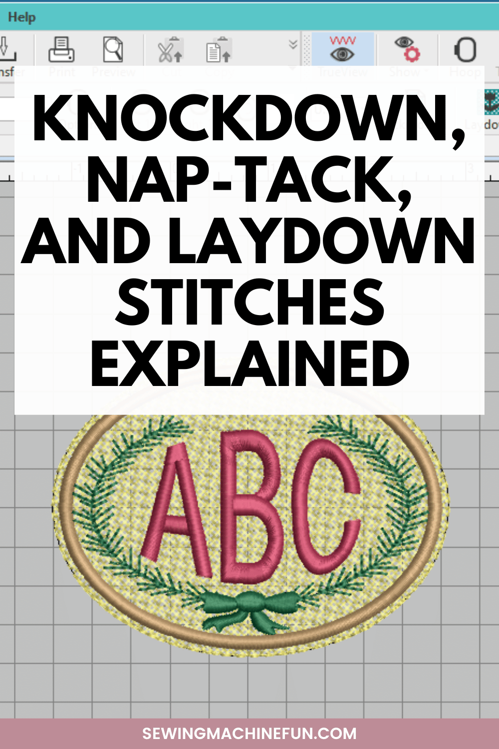 knockdown stitch machine embroidery