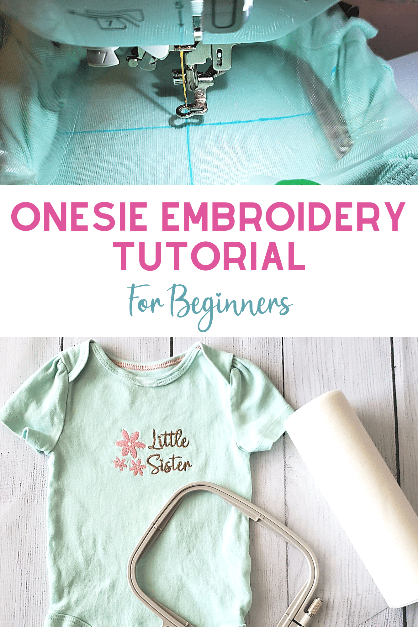 onesie embroidery tutorial for beginner