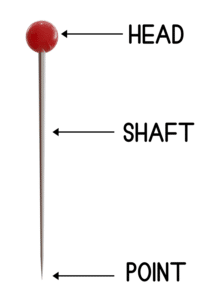 parts of a sewing pin