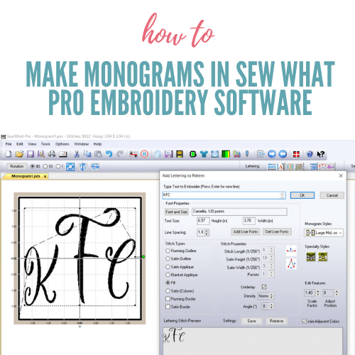 sew what pro monogramming tutorial