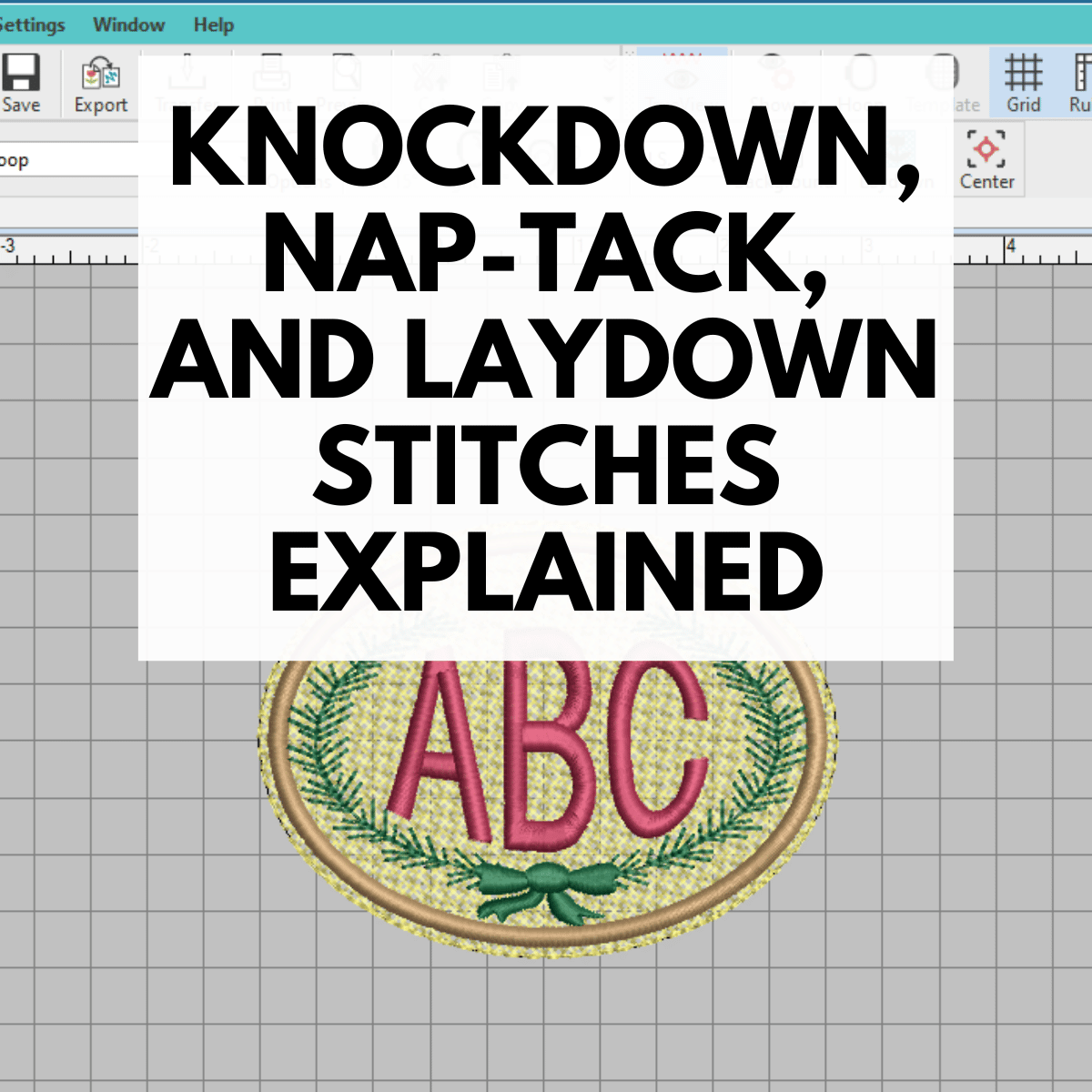 What is an embroidery knockdown stitch?