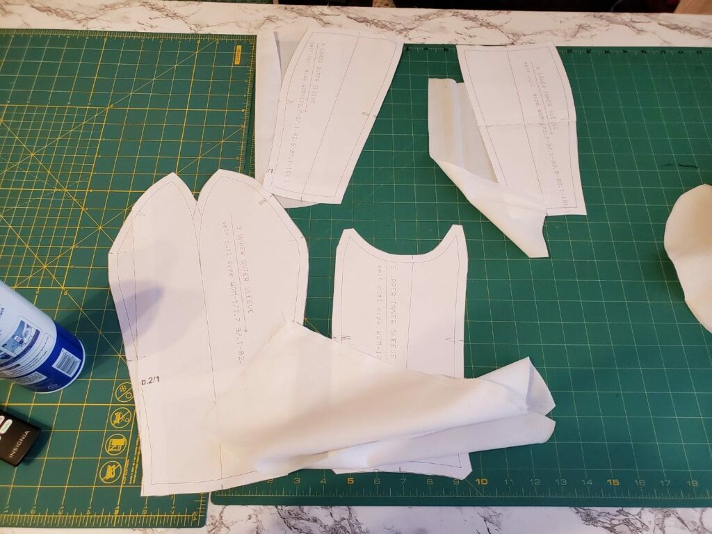 the diy dress form arm pattern pieces