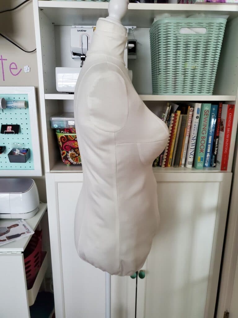 side view of my diy dress form