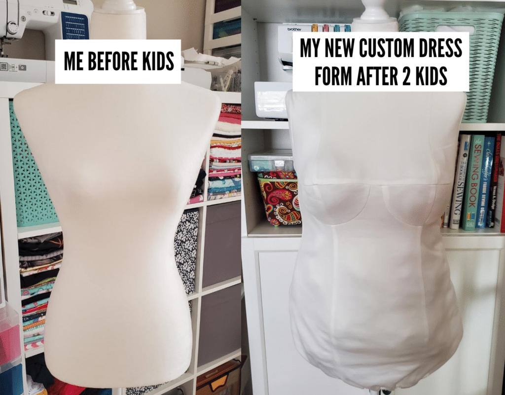 before and after diy dress form