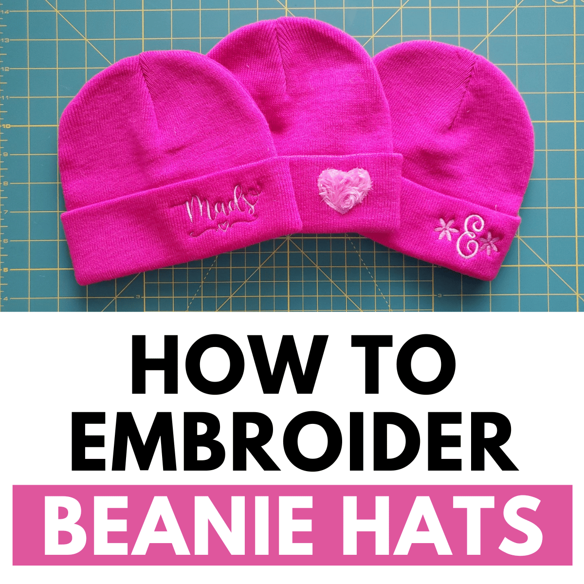 how to embroider a beanie