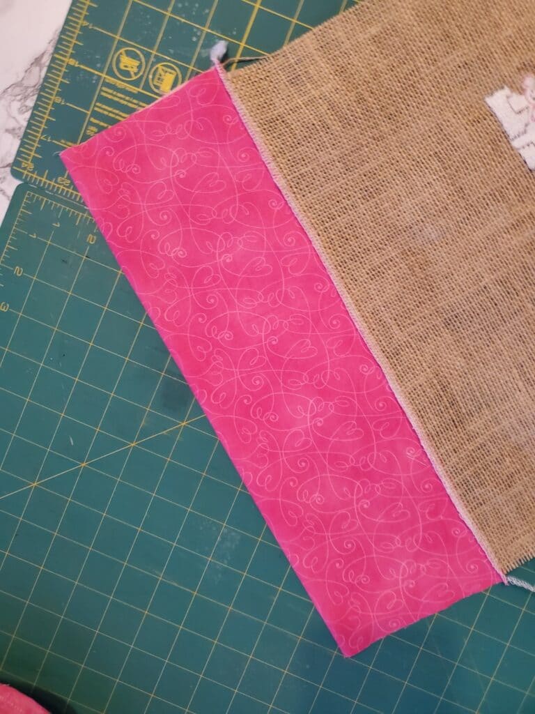 how to add a ruffle to a burlap flag