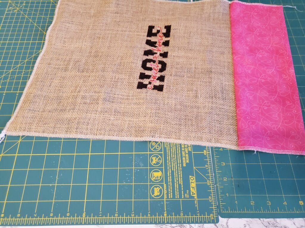 serging the raw edges