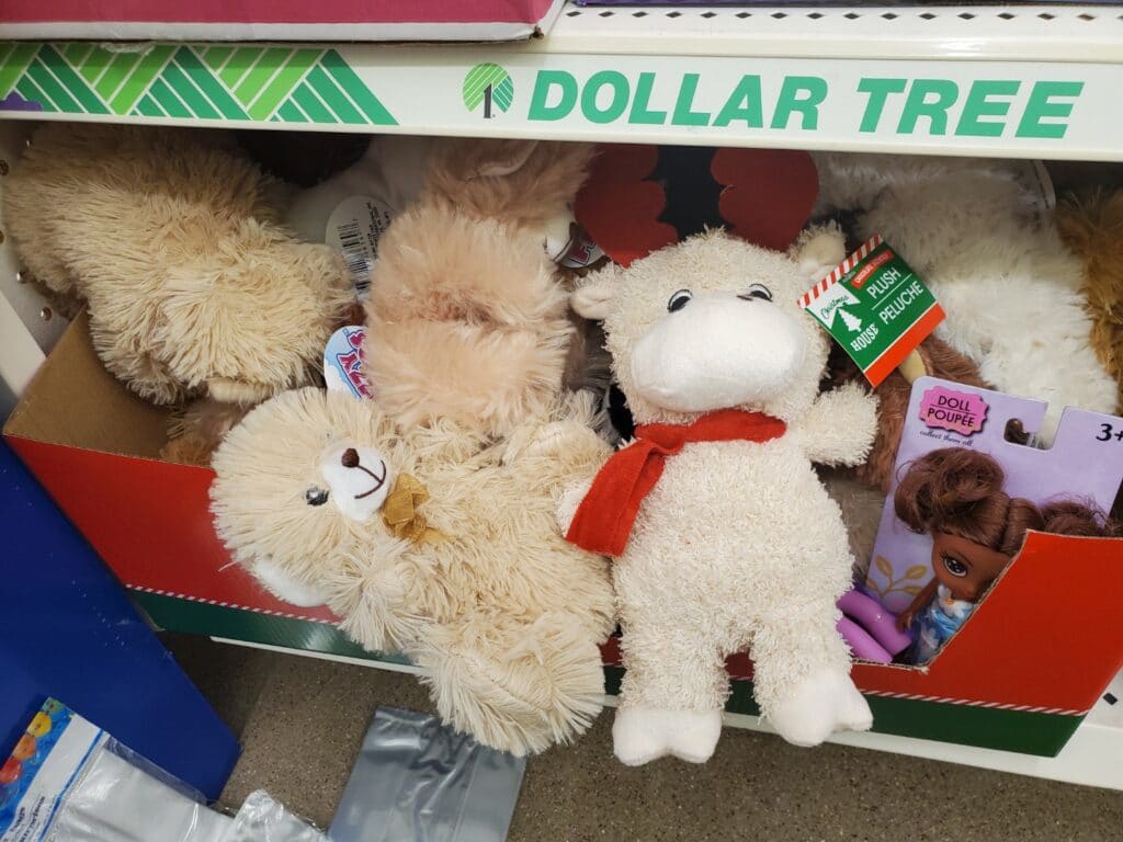 dollar tree stuffed animals to embroider