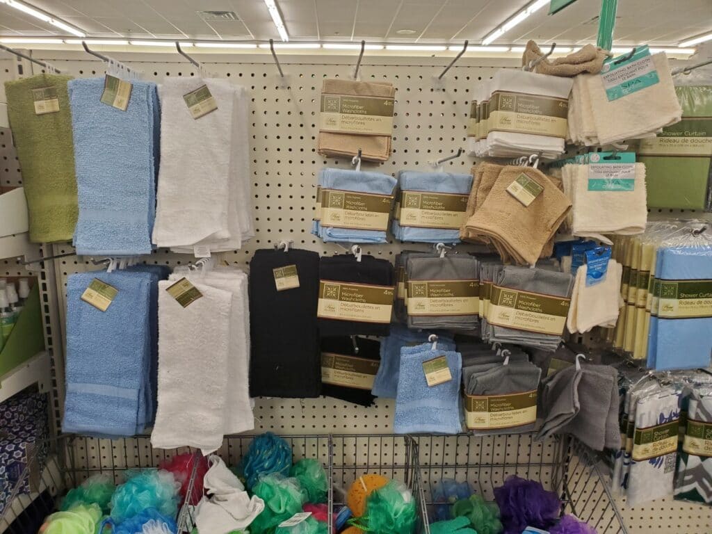 towels and washcloths